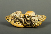 Netsuke of Woman and Monkey, Ivory, Japan