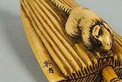 Netsuke of Mouse on an Umbrella, Ivory, Japan