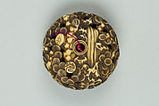 Netsuke, Ivory carved in openwork and ornamented in gold, Japan