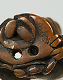Netsuke of Woman and Deer, Wood, Japan