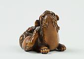 Netsuke of Qilin, Wood, Japan