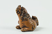 Netsuke of Qilin, Wood, Japan