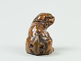 Netsuke of Qilin, Wood, Japan