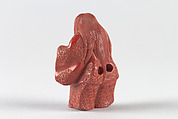 Netsuke of Noh Dancer, Red lacquer, Japan