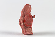 Netsuke of Noh Dancer, Red lacquer, Japan