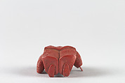Netsuke of Noh Dancer, Red lacquer, Japan