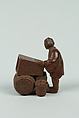Netsuke of Artist Marking a Box, Wood, Japan