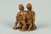 Netsuke of Group of Figures, Wood, Japan