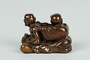 Netsuke of Two Figures, Wood, Japan