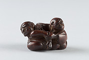 Netsuke of Two Figures, Wood, Japan