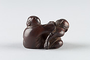 Netsuke of Two Figures, Wood, Japan