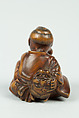 Netsuke of Boy with a Mask, Wood, Japan