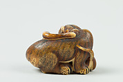 Netsuke of Tiger and Cub, Ivory, Japan