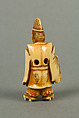 Netsuke of a Boy Carrying an Umbrella, Ivory, Japan