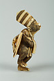 Netsuke of Monkey Wearing a Tall Cap and Carrying a Fan, Ivory, Japan