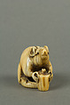 Netsuke of Mouse Gnawing on Candle, Ivory, Japan