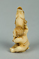 Netsuke of Child with a Carp, Ivory, Japan
