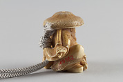 Netsuke of Shoki, the Demon-Queller, Carved ivory, Japan