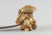 Netsuke of Shoki, the Demon-Queller, Carved ivory, Japan