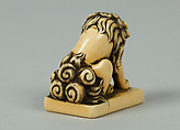 Netsuke of Lion, Ivory, Japan