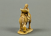 Netsuke of Man Riding a Horse, Ivory, Japan