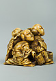 Netsuke of Group of Four Children, Ivory, Japan