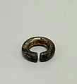 Earring, Metal plated with electrum, Japan