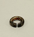 Earring, Metal plated with electrum, Japan