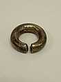 Earring, Metal plated with electrum, Japan