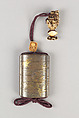 Case (Inrō) with Design of Seagulls Flying Over Waves, Lacquer, silver ground, gold and silver hiramakie, takamakie; Interior: nashiji and fundame, Japan