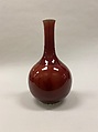 Bottle vase, Porcelain with copper red glaze (Jingdezhen ware), China