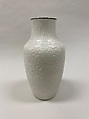 Vase with floral scrolls, Soft paste porcelain with relief decoration (Jingdezhen ware), China
