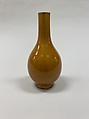 Vase, Porcelain with brownish yellow glaze (Jingdezhen ware), China
