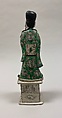 Mythological figure, Porcelain painted in polychrome enamels on the biscuit (Jingdezhen ware), China