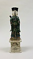 Figure of Zhang Guolao (one of the Eight Immortals), Porcelain painted in polychrome enamels on the biscuit (Jingdezhen ware), China