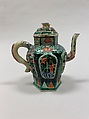 Hexagonal ewer, Porcelain painted in overglaze polychrome enamels (Jingdezhen ware), China