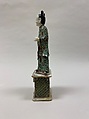 Figure of Han Xiangzi, One of the Eight Immortals, Biscuit with polychrome enamels (Jingdezhen ware), China