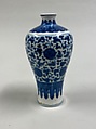 Meiping vase with floral scrolls, Soft-paste porcelain with underglaze cobalt blue (Jingdezhen ware), China