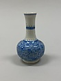 Vase with floral scrolls, Soft-paste porcelain painted in underglaze cobalt blue (Jingdezhen ware), China