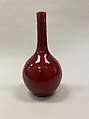 Bottle vase, Porcelain with copper red glaze (Jingdezhen ware), China
