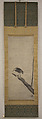 Heron and Willow, Formerly attributed to Sesshū Tōyō 雪舟等楊 (Japanese, 1420–1506), Hanging scroll; ink on paper, Japan