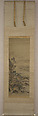 Mount Penglai with Eight Views of Xiao and Xiang, Kano Tansui Moritsune (active 19th century), One from a triptych of hanging scrolls; ink and color on silk, Japan