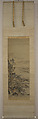 Mount Penglai with Eight Views of Xiao and Xiang, Kano Tansui Moritsune (active 19th century), One from a triptych of hanging scrolls; ink and color on silk, Japan
