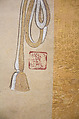 Hunting Hawk on Perch, Attributed to Soga Chokuan (Japanese, active ca. 1596–1615), Hanging scroll; ink and color on paper, Japan