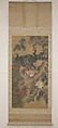 Peacocks, Pine Tree, and Peonies, Style of Lü Ji 呂紀 (Chinese, active late 15th century), Hanging scroll; ink and color on silk, Japan