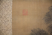 Peacocks, Pine Tree, and Peonies, Style of Lü Ji 呂紀 (Chinese, active late 15th century), Hanging scroll; ink and color on silk, Japan
