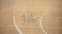 Eight Daoist Immortals Welcoming Jurōjin, Hanging scroll; ink and color on silk, Japan