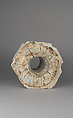 Pedestal, Porcelain with relief decoration under bluish white glaze (Qingbai-shufu transitional type ware), China