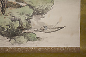 Landscape, Kakuho, Hanging scroll; ink and color on silk, Japan
