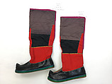 Boots, Leather, cotton, Tibet